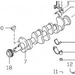 Nissan K25 коленчатый вал