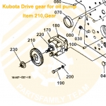 Kubota 19202-35660 Equipo para bomba de aceite