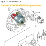 Engine Starting Motor,Solenoid Switch and Drive Space Gear