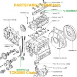 ISUZU 3KC1 PACIFIER CHAIN,TENSIONER