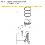 Mitsubishi S3L2 S4L Engine Piston Kit